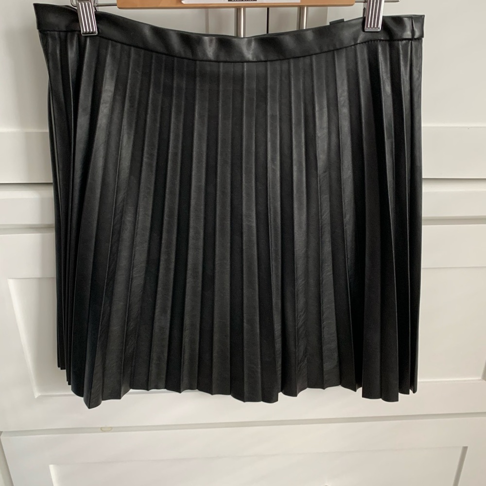 Faux leather skirt